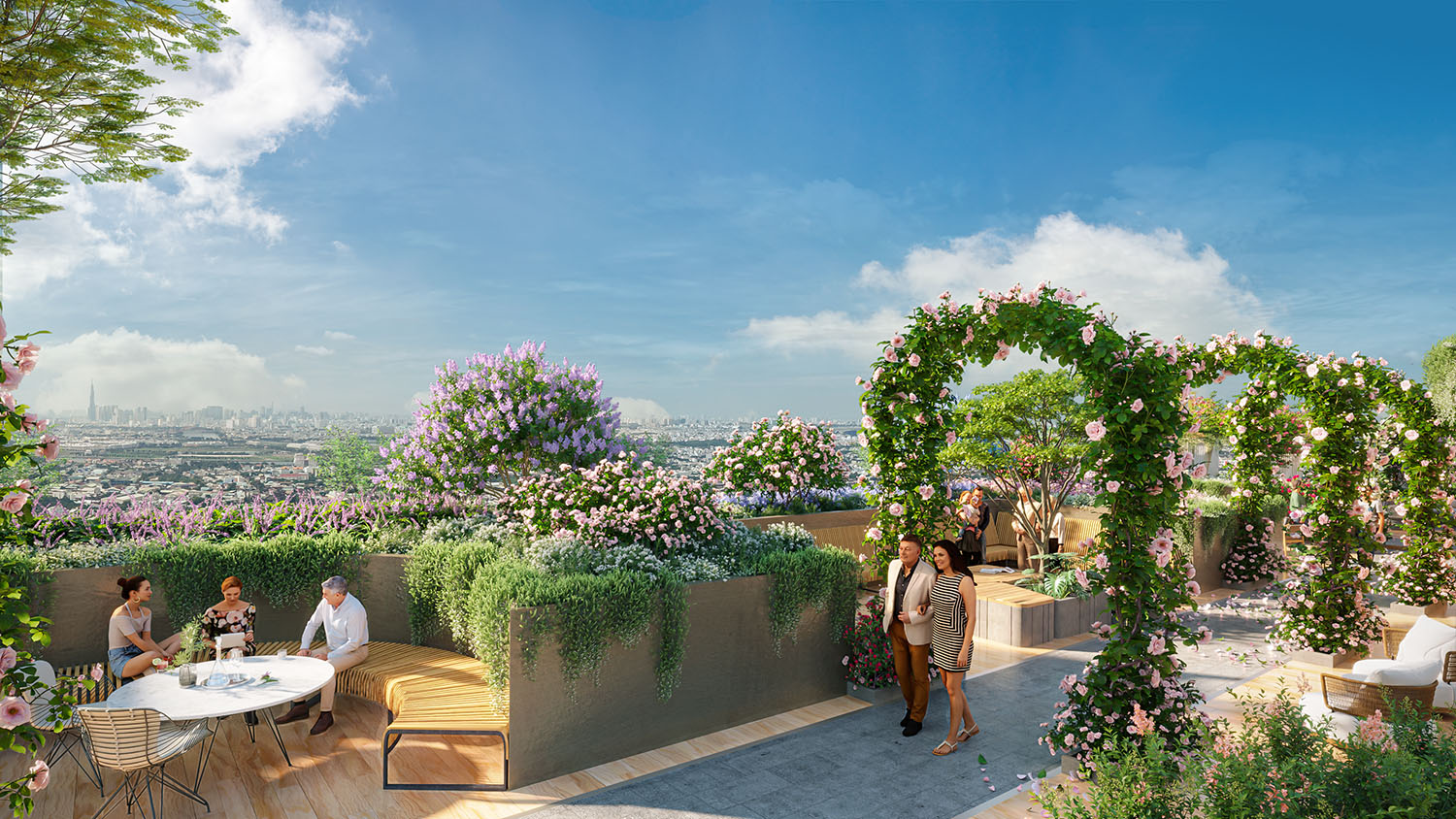 Vườn hoa tình yêu The Emerald Garden View