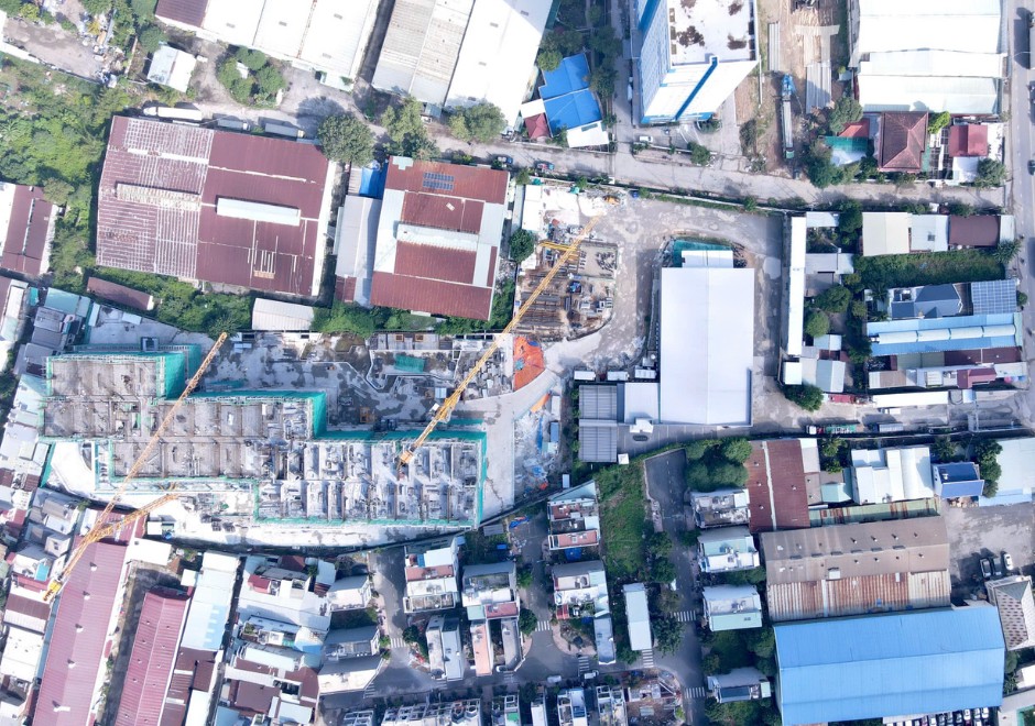 công trường TT AVIO từ trên cao