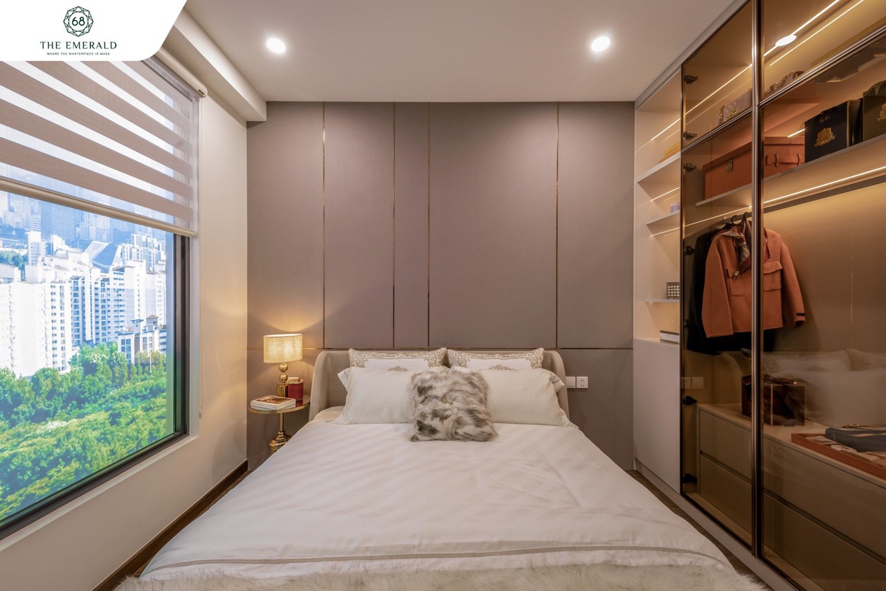 Phòng ngủ căn hộ mẫu The Emerald Garden View