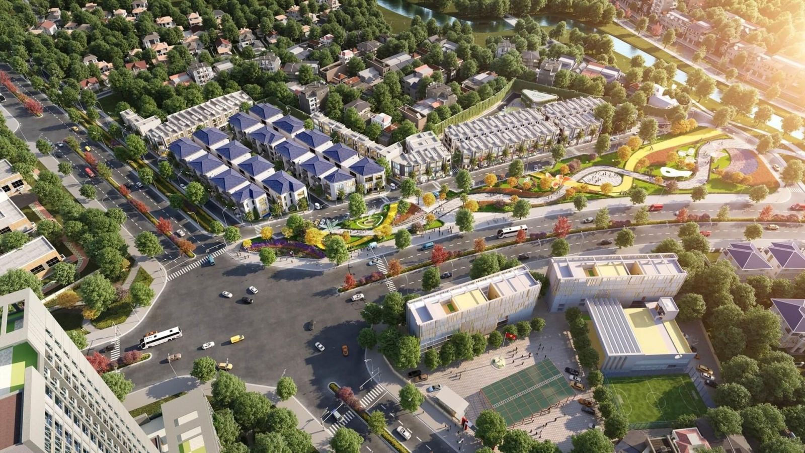 Cuộc đua đầy kịch tính của bất động sản dọc Đại lộ Thăng Long.