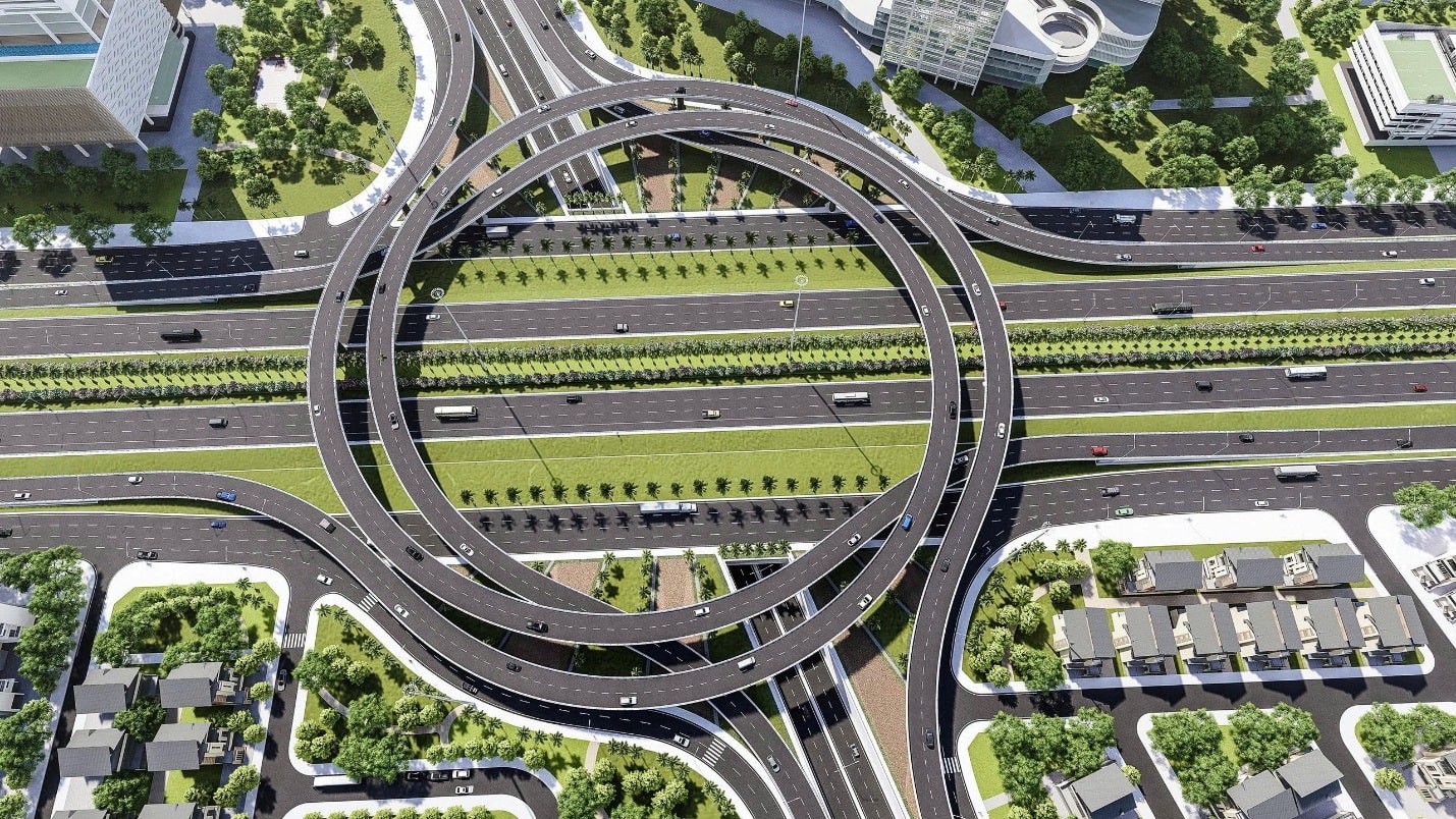 Cuộc đua đầy kịch tính của bất động sản dọc Đại lộ Thăng Long.