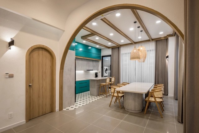 Căn nhà phố tại Cà Mau với thiết kế hiện đại và nội thất sang trọng.