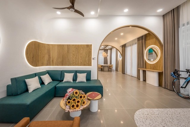 Căn nhà phố tại Cà Mau với thiết kế hiện đại và nội thất sang trọng.