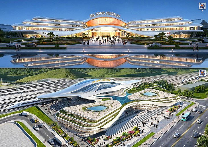 Phối cảnh dự án đường sắt tốc độ cao Hà Nội - Quảng Ninh