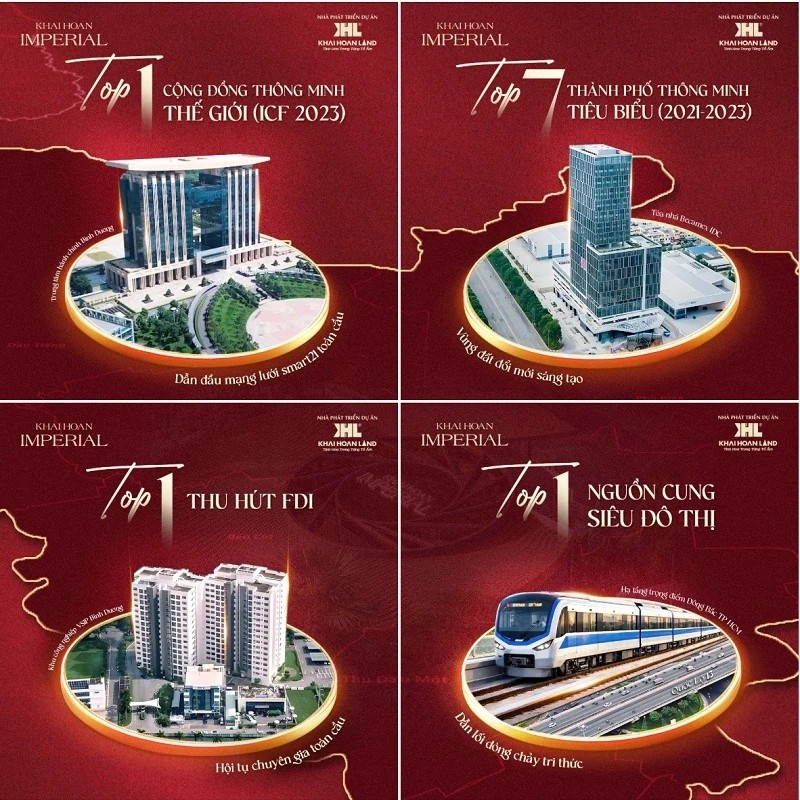 Khải Hoàn Imperial nổi bật trên Quốc lộ 13 với vị trí đắc địa và tiện ích xung quanh.