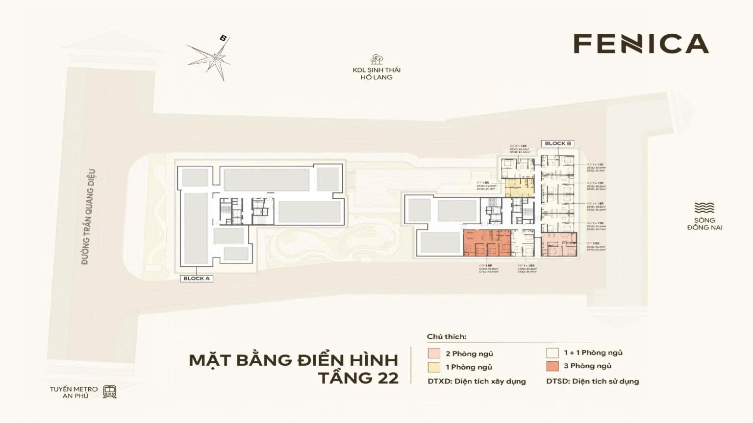 Mặt bằng tầng 22 - Fenica