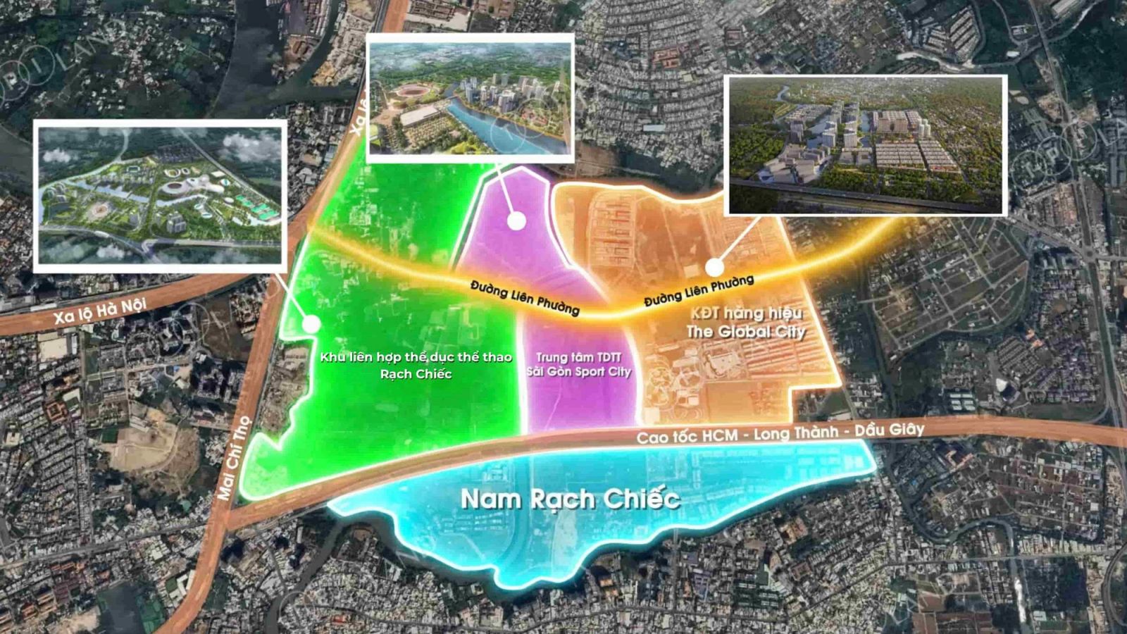 Phối cảnh dự án siêu đô thị của Sun Group tại TP.HCM.