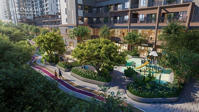 Hình ảnh mô tả không gian và tiện ích của The Emerald Garden View.