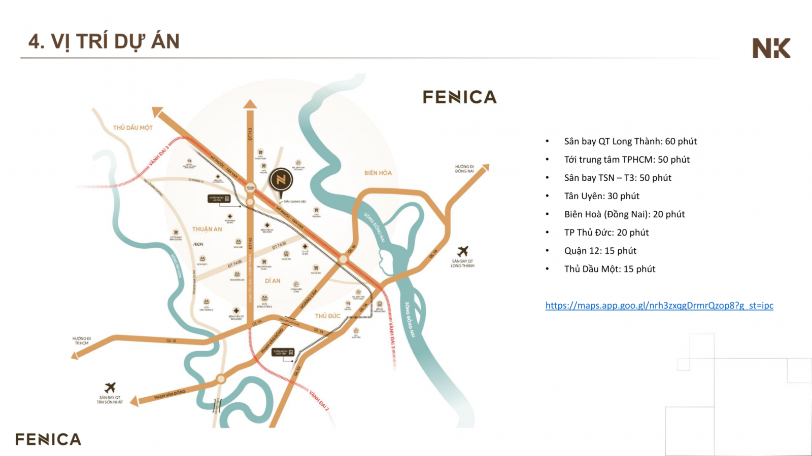 vị trí dự án Fenica