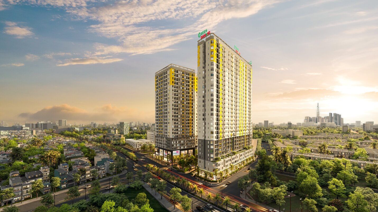 Ưu thế sống xanh Bcons City tháp Green Diamond nâng tầm giá trị
