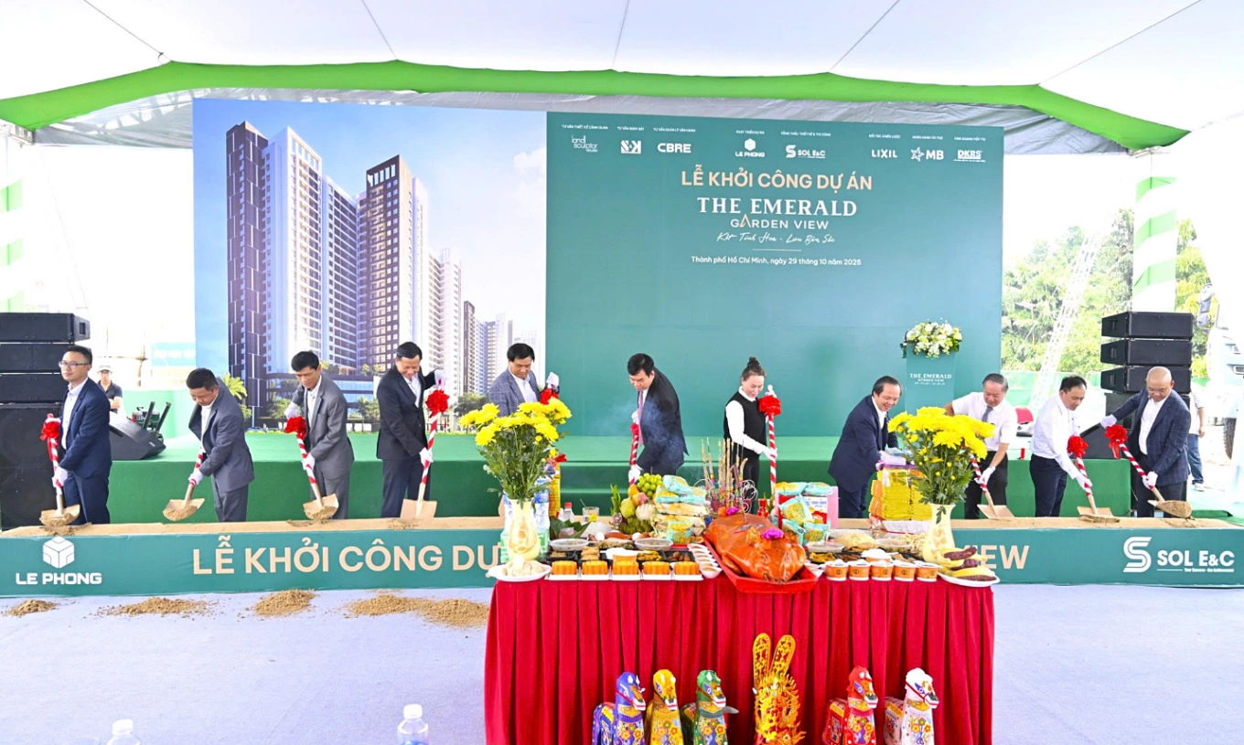 Tập đoàn Lê Phong Khởi Công The Emerald Garden View: Kiến Tạo Biểu Tượng Sống Đẳng Cấp Tại TP.HCM