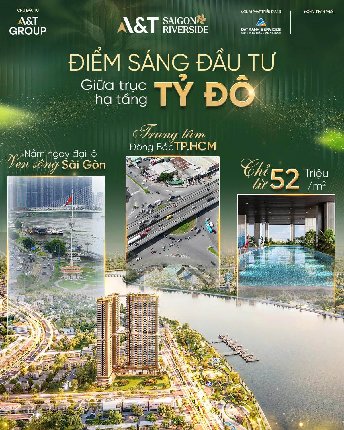 A&T SAIGON RIVERSIDE – TÂM ĐIỂM SỐNG VÀ ĐẦU TƯ GIỮA TRỤC HẠ TẦNG TỶ ĐÔ