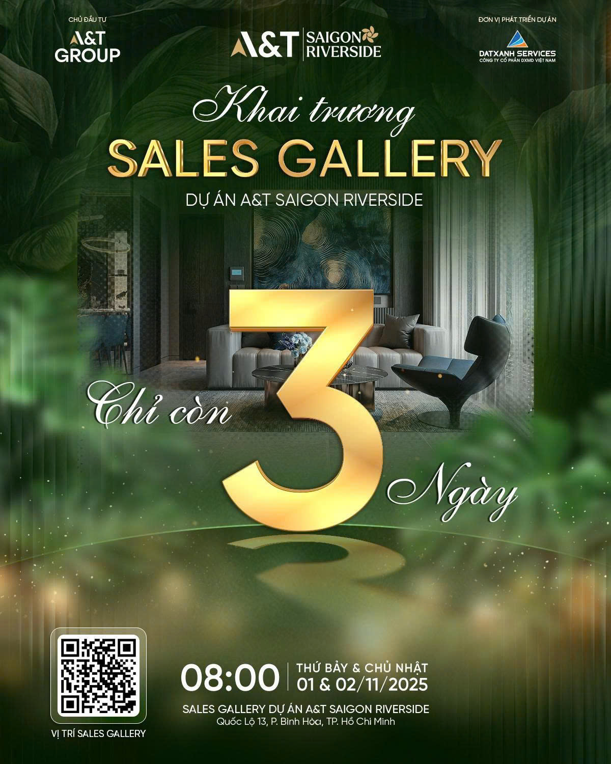 3 ngày đếm ngược: Sẵn sàng khám phá không gian sống đẳng cấp tại A&T Saigon Riverside