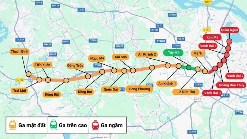 Cuộc đua đầy kịch tính của bất động sản dọc Đại lộ Thăng Long.